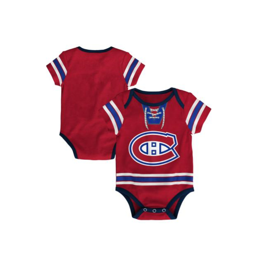 NHL HOCKEY PRO CREEPER PLAIN BACK MONTREAL CANADIENS BABY DETSKÉ BODY